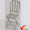 French Country Round Sitting Iron Antique Folding Garden Chairs